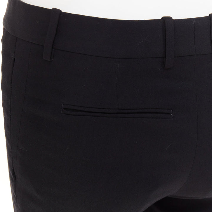 OLD CELINE Phoebe Philo black high waisted pockets minimal cropped trousers FR34