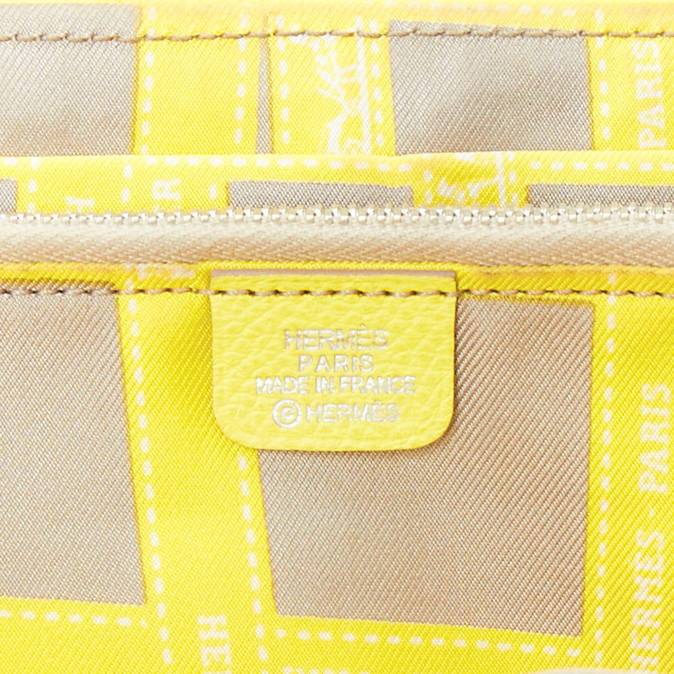 HERMES Azap Jaune Citron yellow epsom leather classique long wallet