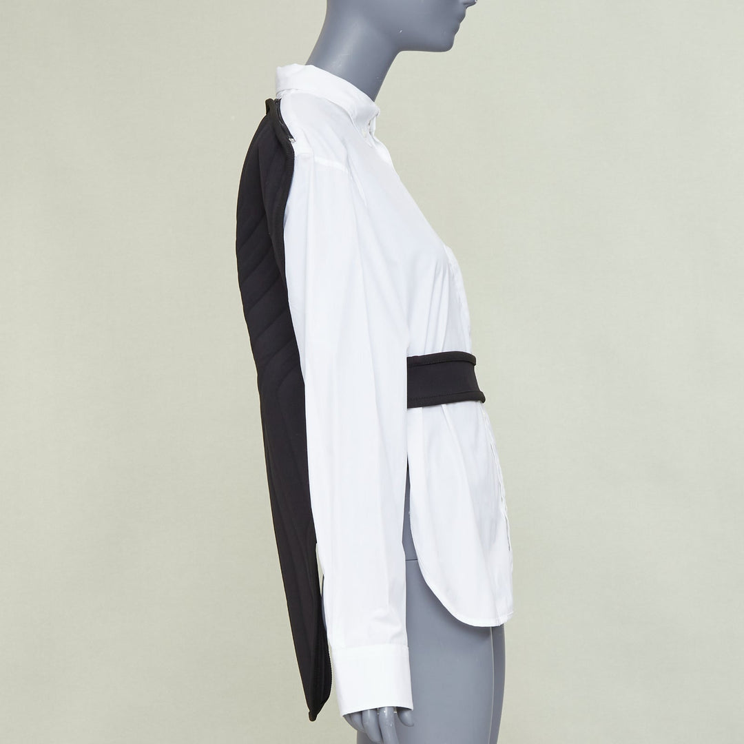 BALENCIAGA DEMNA 2017 Car Mat black padded white deconstructed shirt FR36 S