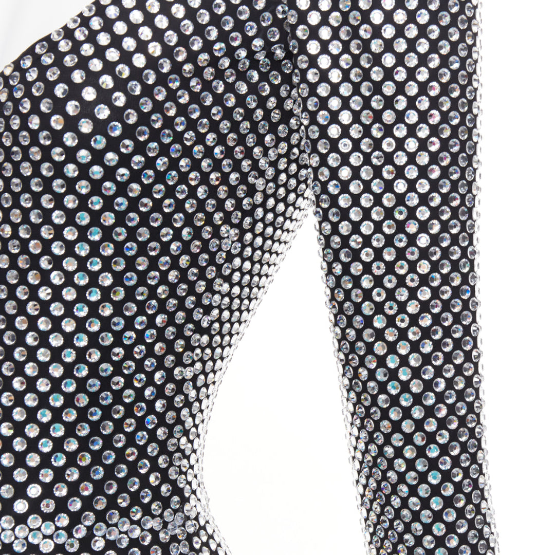 rare ALEXANDRE VAUTHIER COUTURE SS2021 Runway silver crystal scoop neck jumpsuit