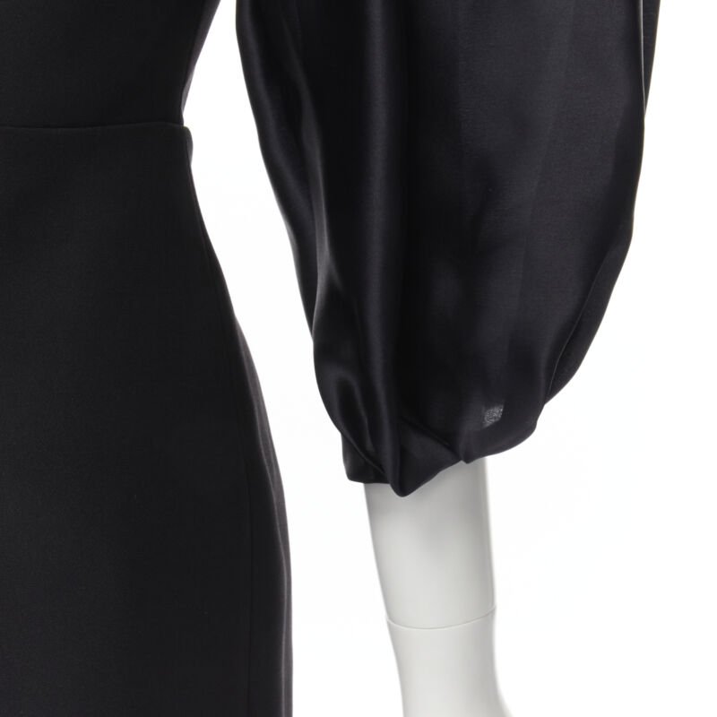 Female mannequin wearing Rasario Black Polyester Women Cocktail Dresses in Size FR36 | Available at JHROP