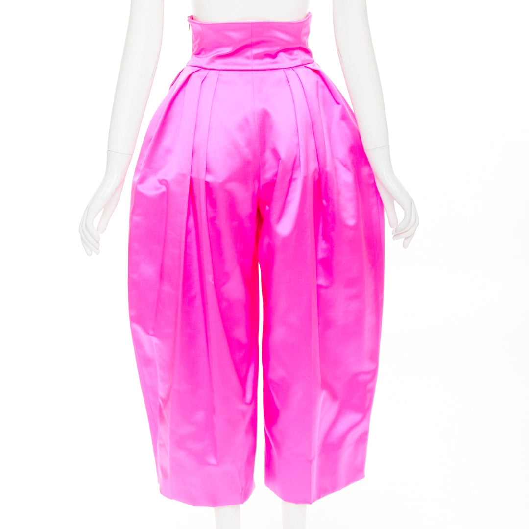 ALEXANDRE VAUTHIER SS2021 pink high waisted tulle structured puffy harem pants