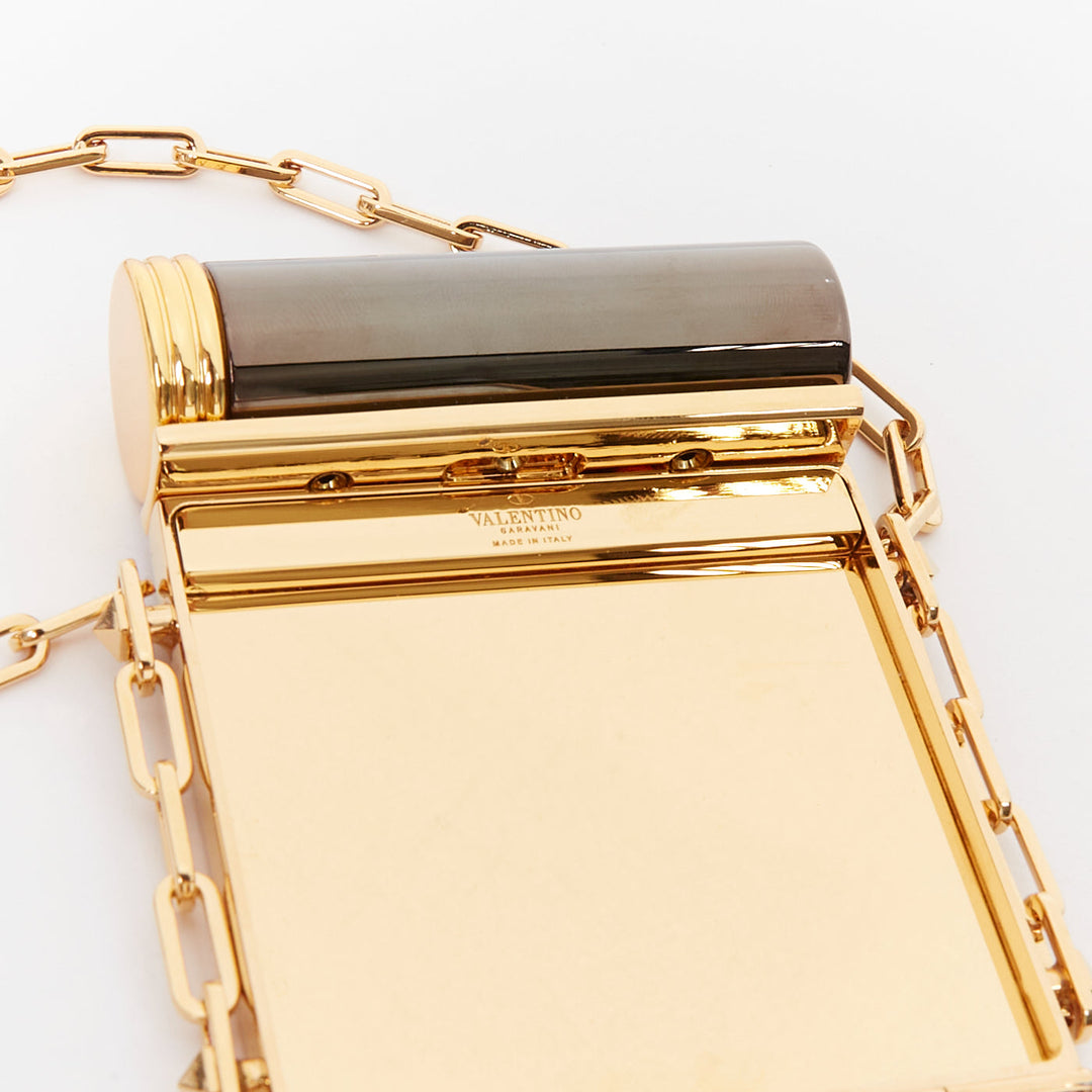 VALENTINO 2017 Runway Loveblade minaudiere compact mirror crossbody bag