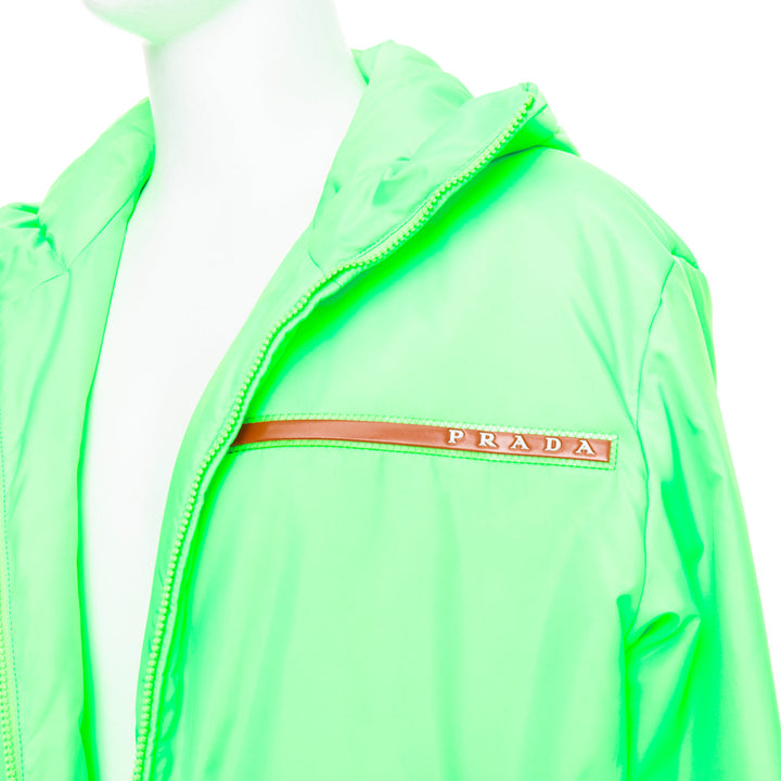 PRADA 2018 Linea Rossa Primaloft neon green puffer jacket S ASAP Rocky
