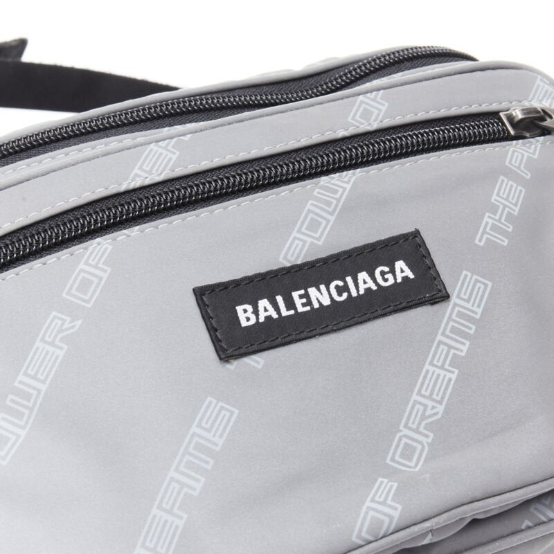 BALENCIAGA Power Of Dreams 3M reflective nylon Explorer crossbody belt bag