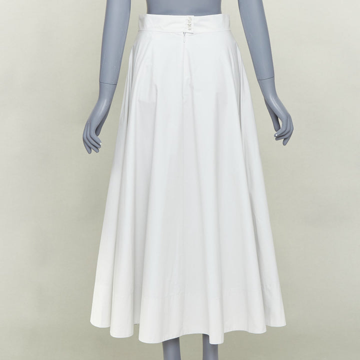 REMAIN Wind Chime light grey organic cotton oversized shirt skirt set FR36 S
