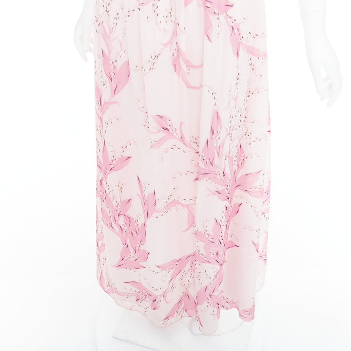 Female mannequin wearing Giambattista Valli Pink Silk Women Skirt in Size IT38 | Available at JHROP