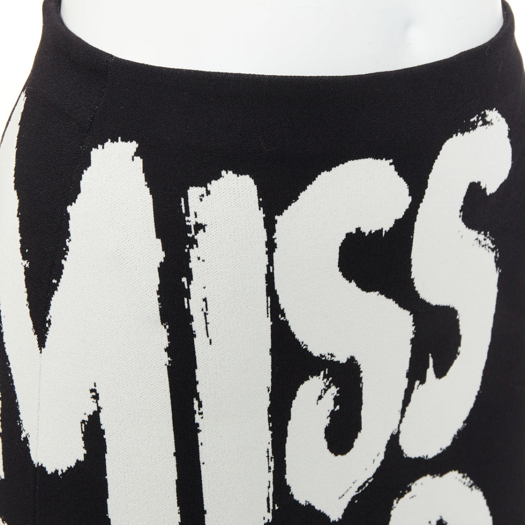 DIOR 2024 Miss Dior fuchsia white black graffiti paint logo mini skirt FR34 XS