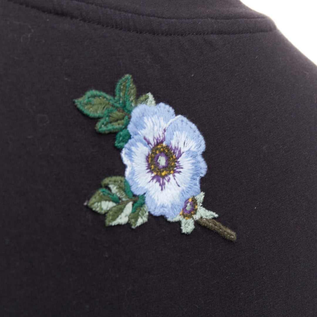 GUCCI Alessandro Michele  Vintage Web GG black washed embroidery tshirt XXS