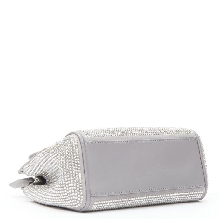 VERSACE Palazzo Empire Mini Limited Edition grey crystal crossbody bag