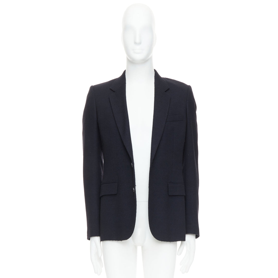 MAISON MARGIELA Line 14 navy wool shoulder padded boxy blazer IT46 S