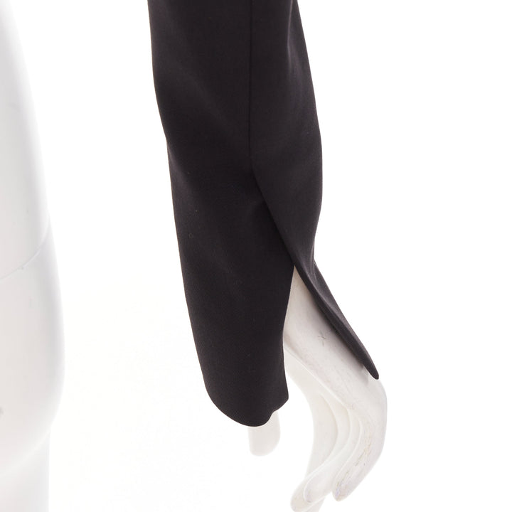 ALEXANDRE VAUTHIER COUTURE black peak lapel cropped blazer short tuxedo jacket