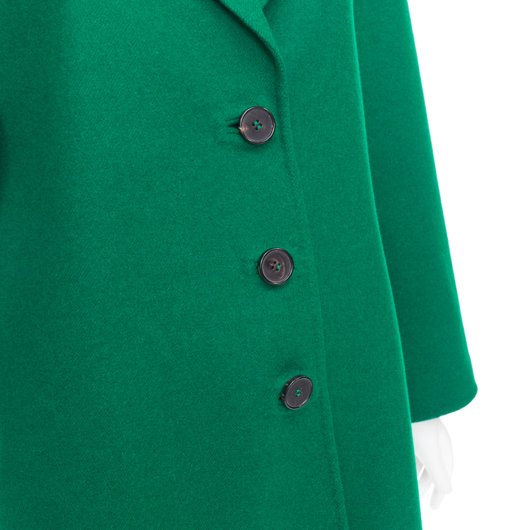 VALENTINO kelly green virgin wool blend single breasted oversized coat IT40 S
