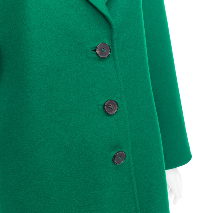 VALENTINO kelly green virgin wool blend single breasted oversized coat IT40 S