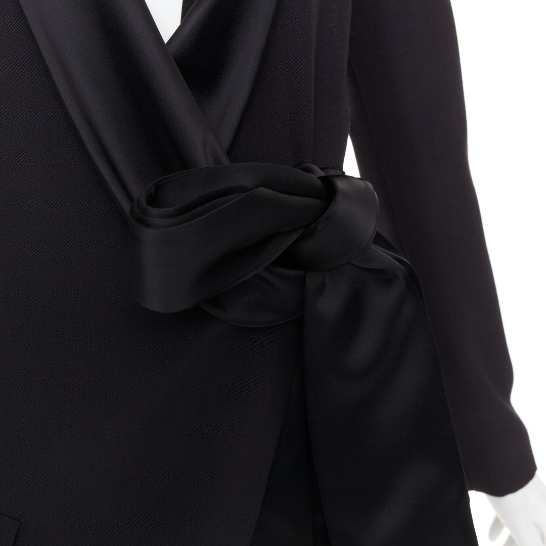 ALEXANDRE VAUTHIER COUTURE S2018 Runway black pagoda shoulder blazer dress FR36