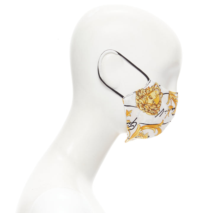 VERSACE Gianni Signature gold Medusa Baroque 100% silk face mask
