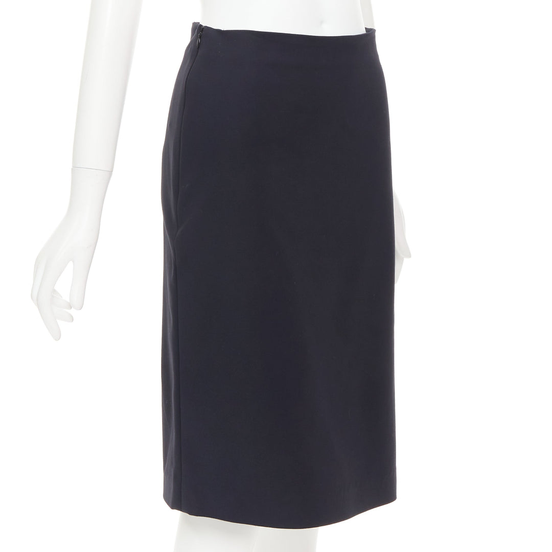 COPERNI black cotton blend high waist high slit pencil skirt IT38 XS