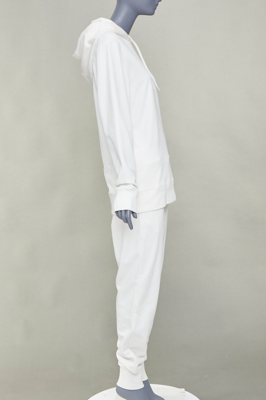 Y3 Classic Core white printed logo sleeved hoodie jogger track pants set S