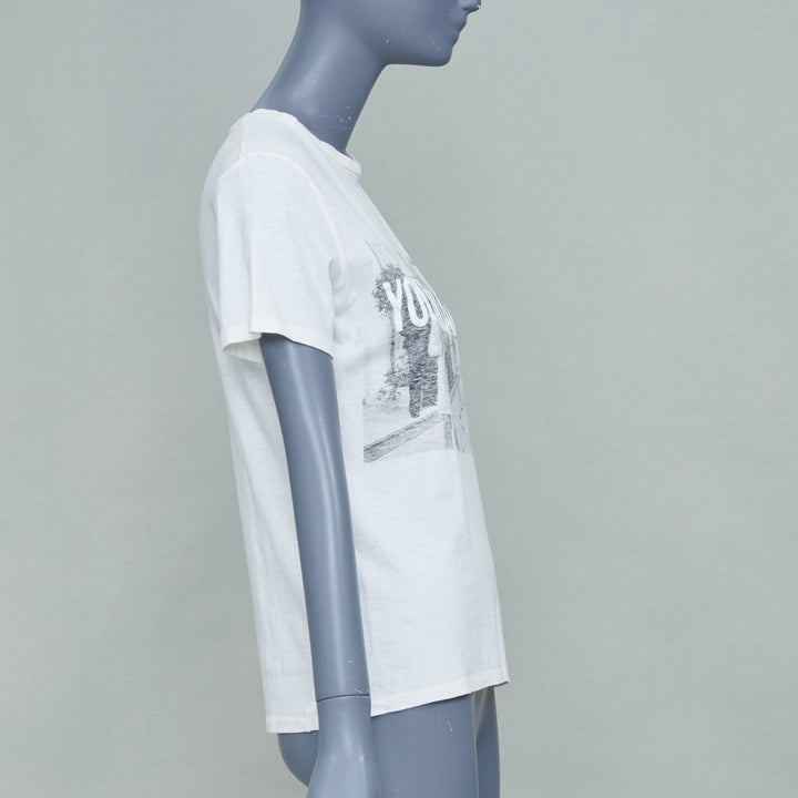 CHRISTIAN DIOR 2018 Runway Youthquake graphic print cotton linen tshirt XS