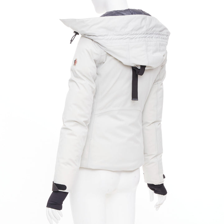 MONCLER GRENOBLE Reidberger Giubbotto grey down puffer ski jacket Sz 0 XS