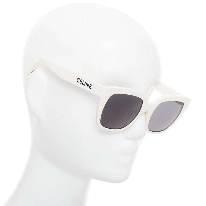CELINE CL40198F Monochroms white black oversized square frame acetate sunglasses