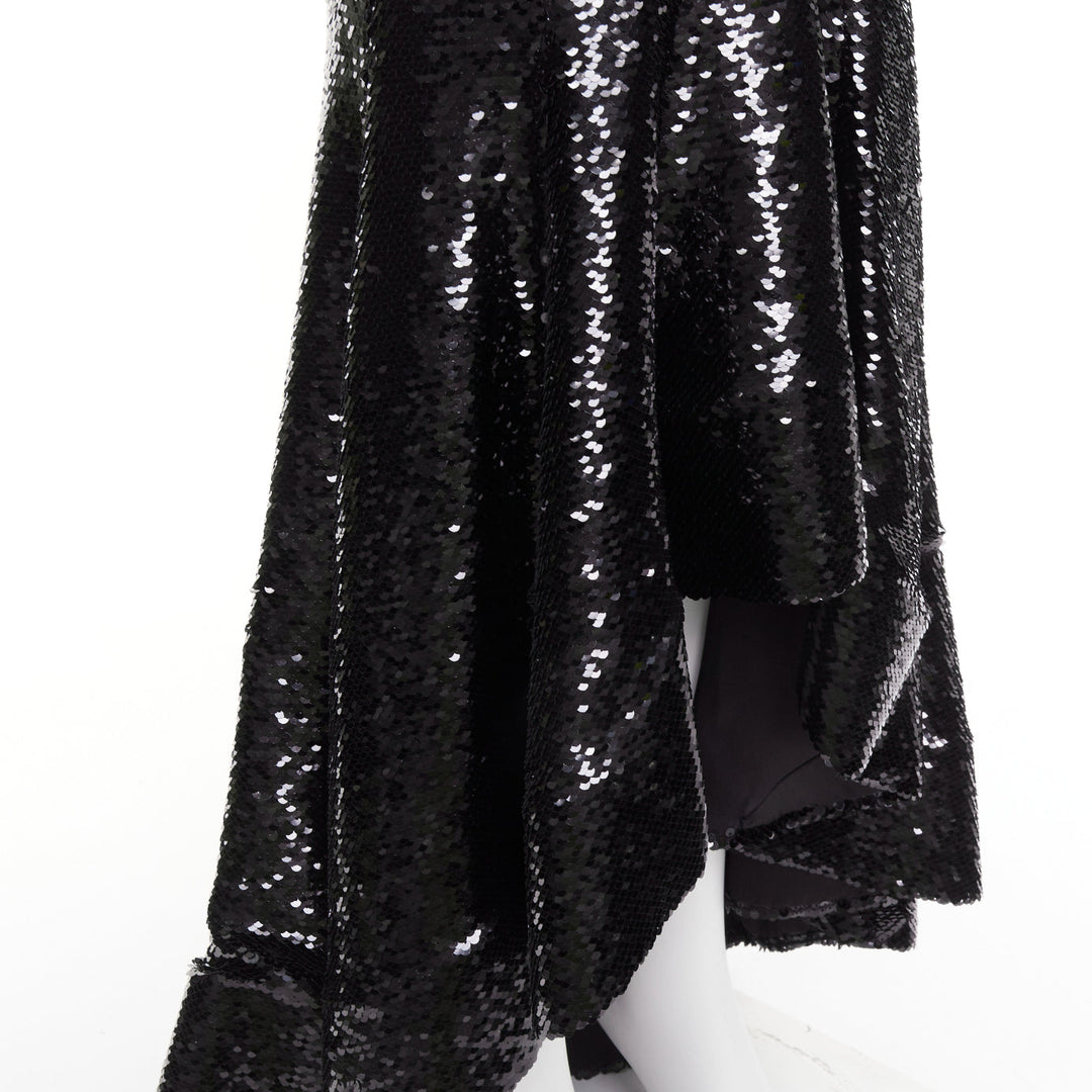 ALEXANDRE VAUTHIER COUTURE AW2019 Runway black sequin corseted mermaid gown