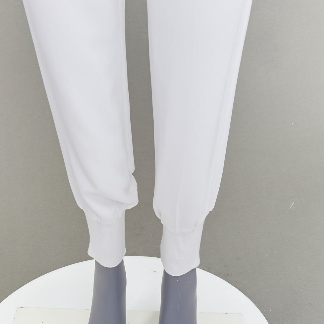 STELLA MCCARTNEY 2019 cream viscose blend minimal jogger pants IT36 XXS