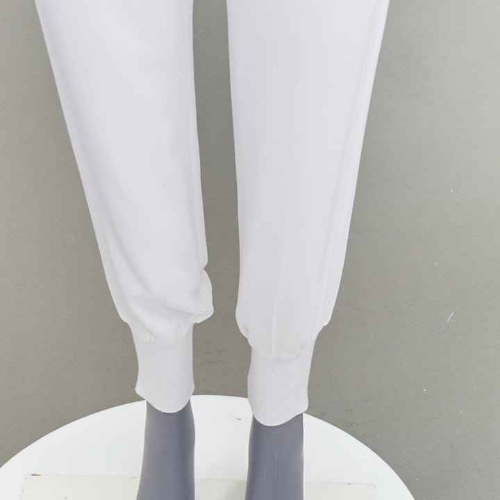 STELLA MCCARTNEY 2019 cream viscose blend minimal jogger pants IT36 XXS