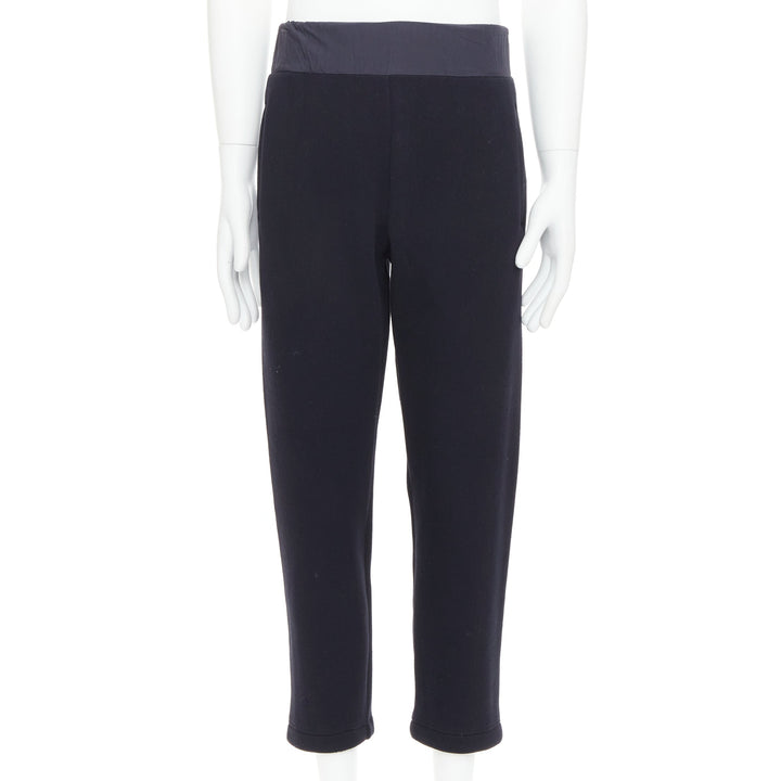 BOTTEGA VENETA navy cotton blend contrast waist bant jogger sweat pants IT44 XS