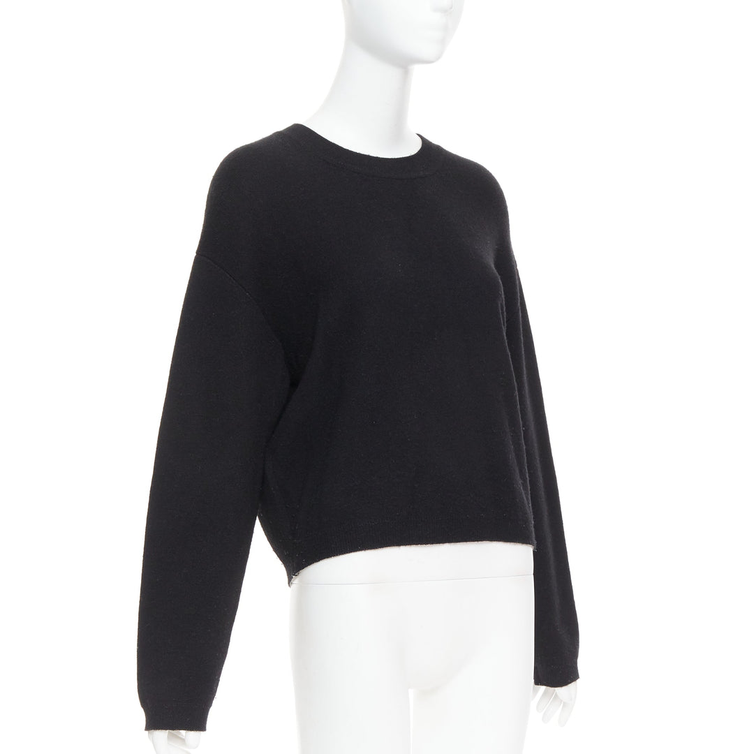 CHRISTIAN DIOR JADIOR 8 black cashmere blend pullover sweater FR36 S