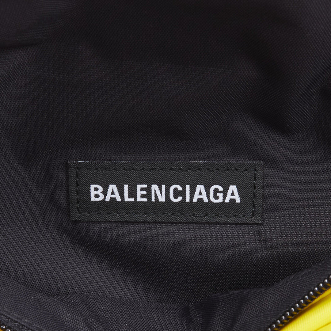 BALENCIAGA Explorer Double Pack Sharp WFP yellow nylon crossbody waist bag