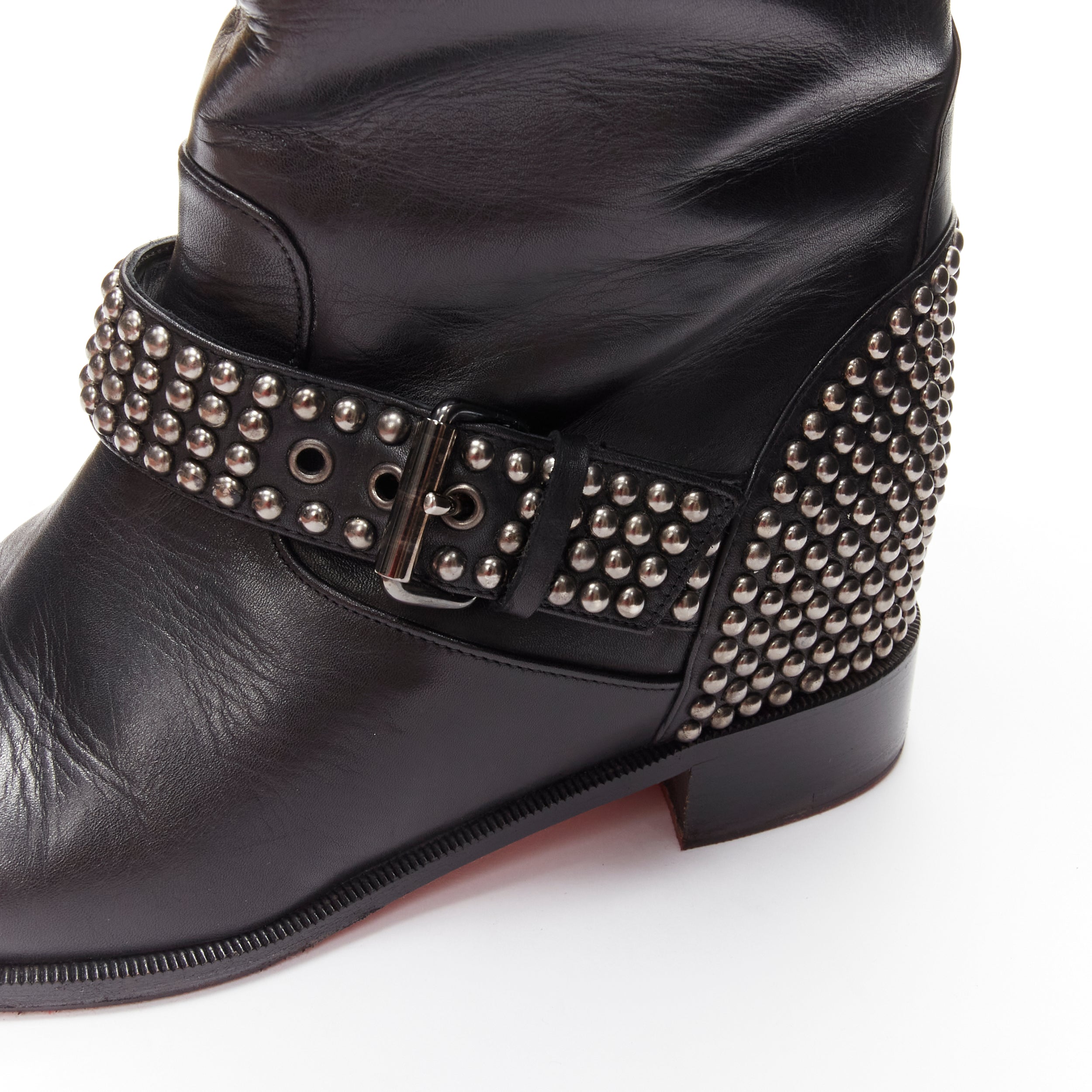 Christian Louboutin Black Women Casual Boot JHROP Preloved Luxury