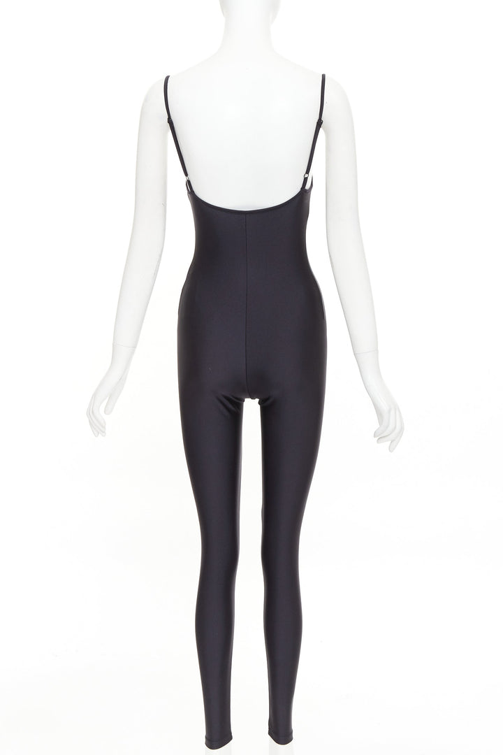BALENCIAGA Demna 2022 black lycra second skin catsuit FR36 S Kim Kar
