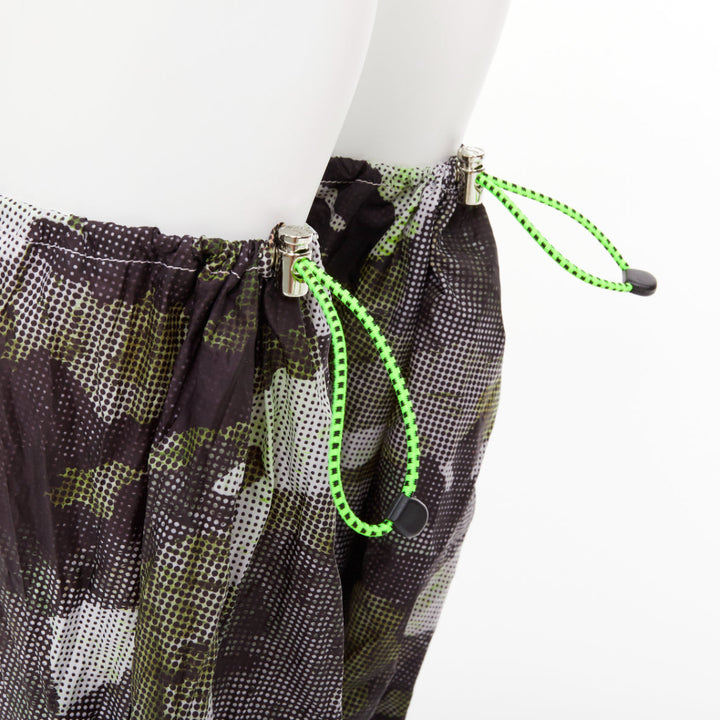 CHRISTIAN LOUBOUTIN Wind Botta 100 green camo nylon heel boots EU38