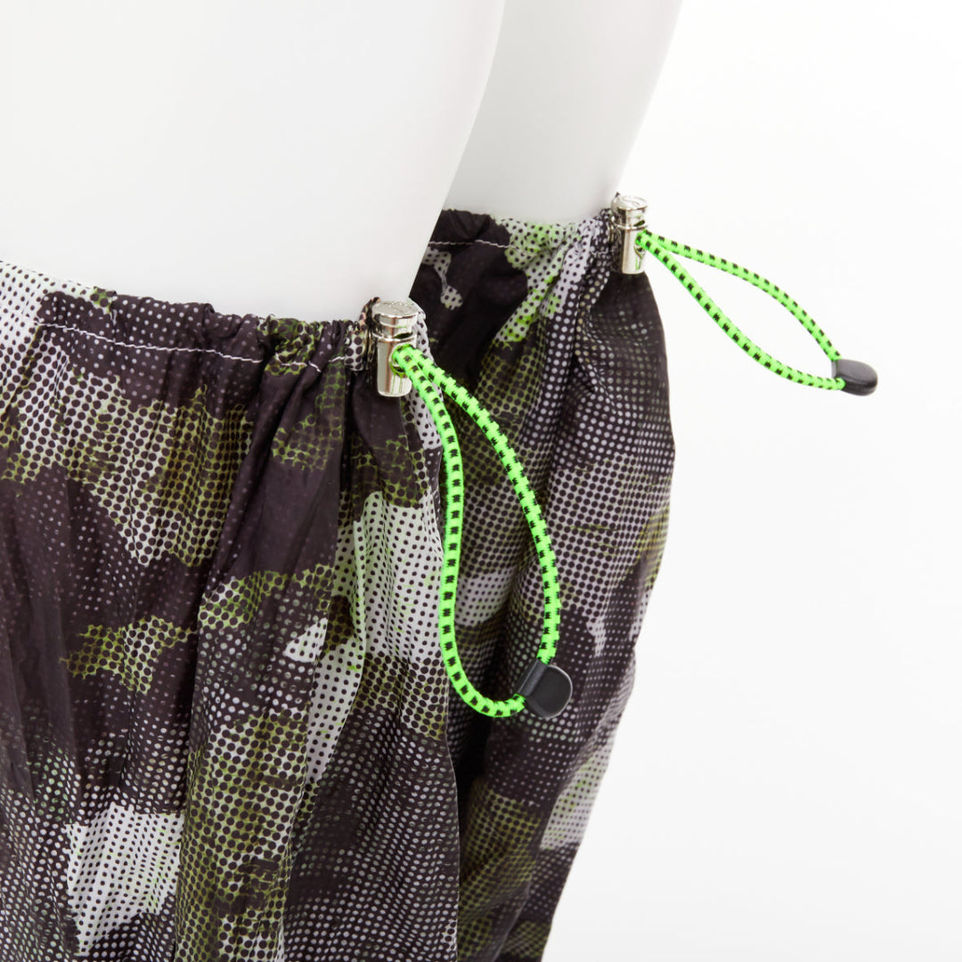 CHRISTIAN LOUBOUTIN Wind Botta 100 green camo nylon heel boots EU39