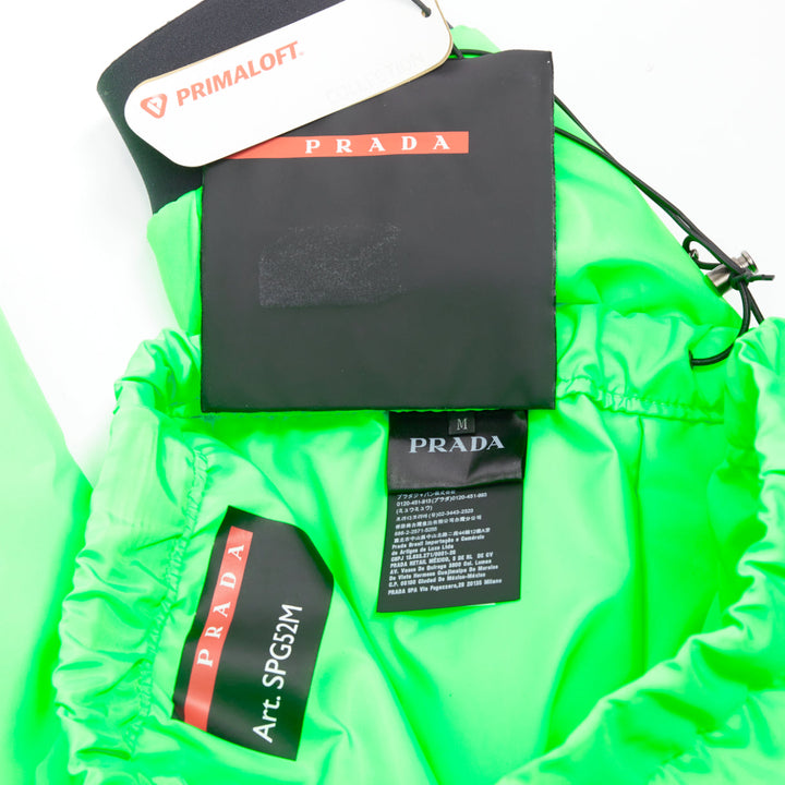 PRADA 2018 Linea Rossa SPG52M Pistachio neon green insulated pants M Asap Rocky