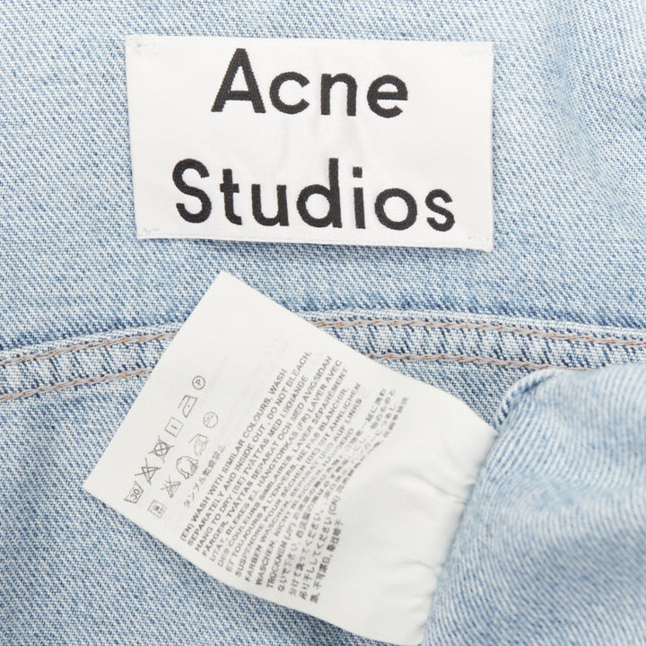 ACNE STUDIOS 2022 Tag LT Vintage blue denim washed Trompe Loeil jacket FR36 S