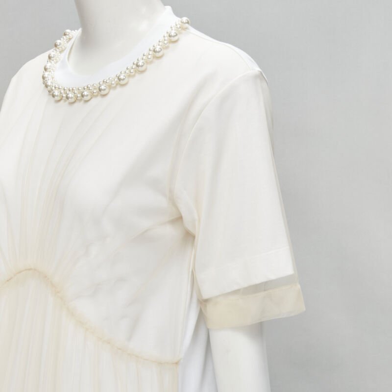 Female mannequin wearing Simone Rocha White Cotton Women Cocktail Dresses in Size  S | Available at JHROP