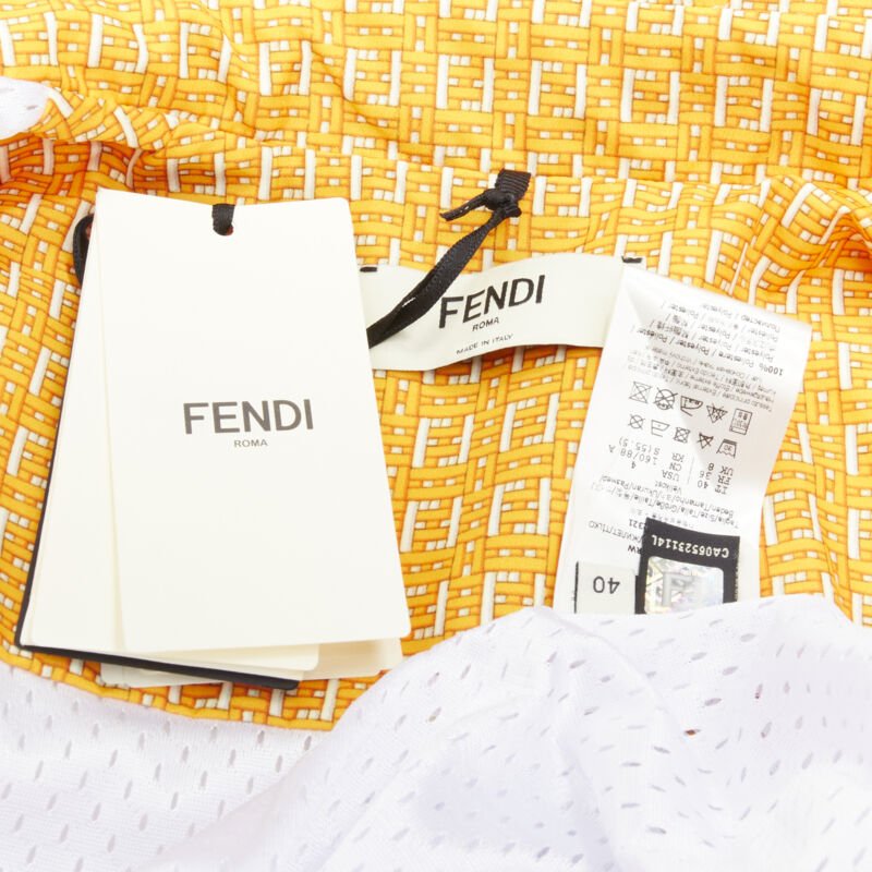 FENDI Forever Fendi woven FF Zucca logo print nylon windbreaker shirt IT40 S