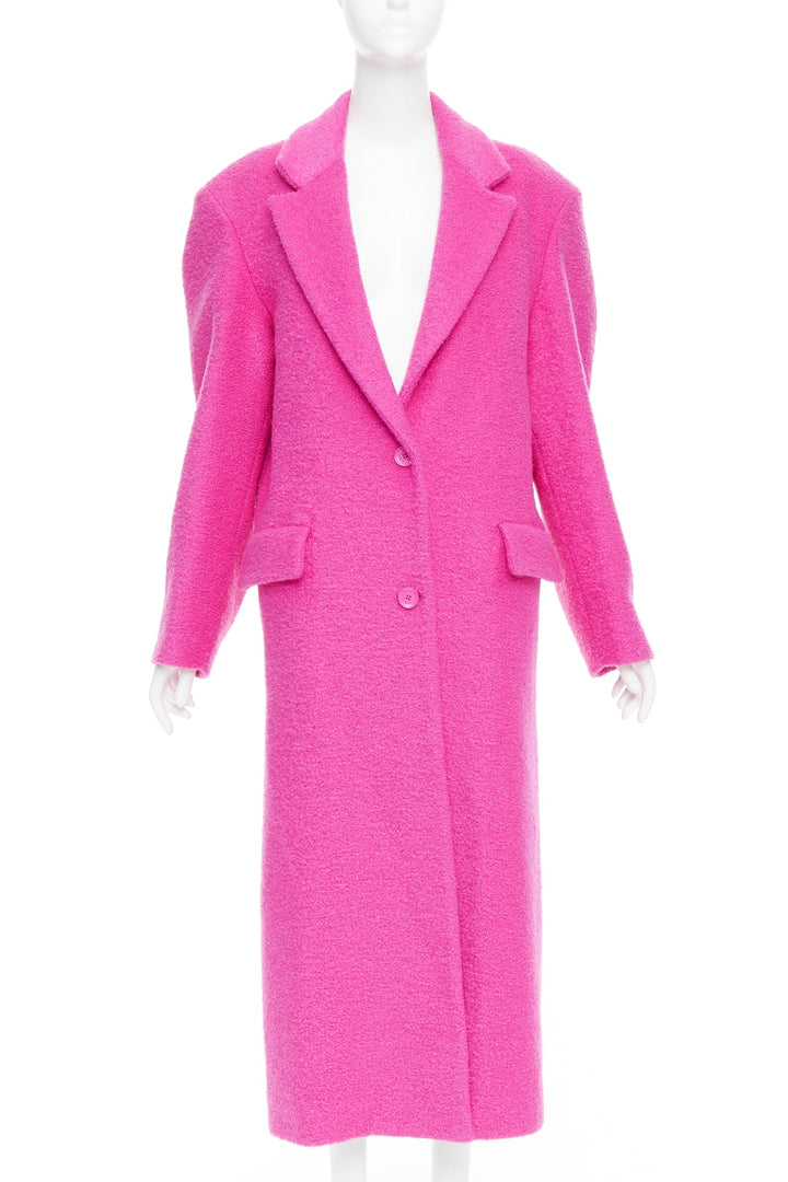 VALENTINO 2022 Runway PPInk hot pink wool blend long coat IT44 L