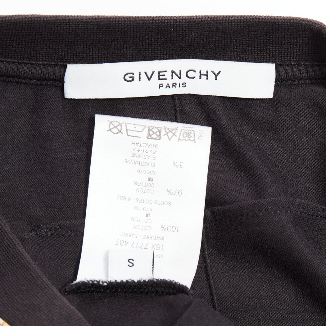 GIVENCHY black cotton babys breath floral print crew tshirt S