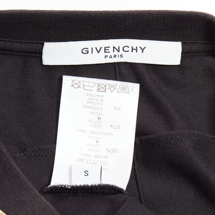 GIVENCHY black cotton babys breath floral print crew tshirt S