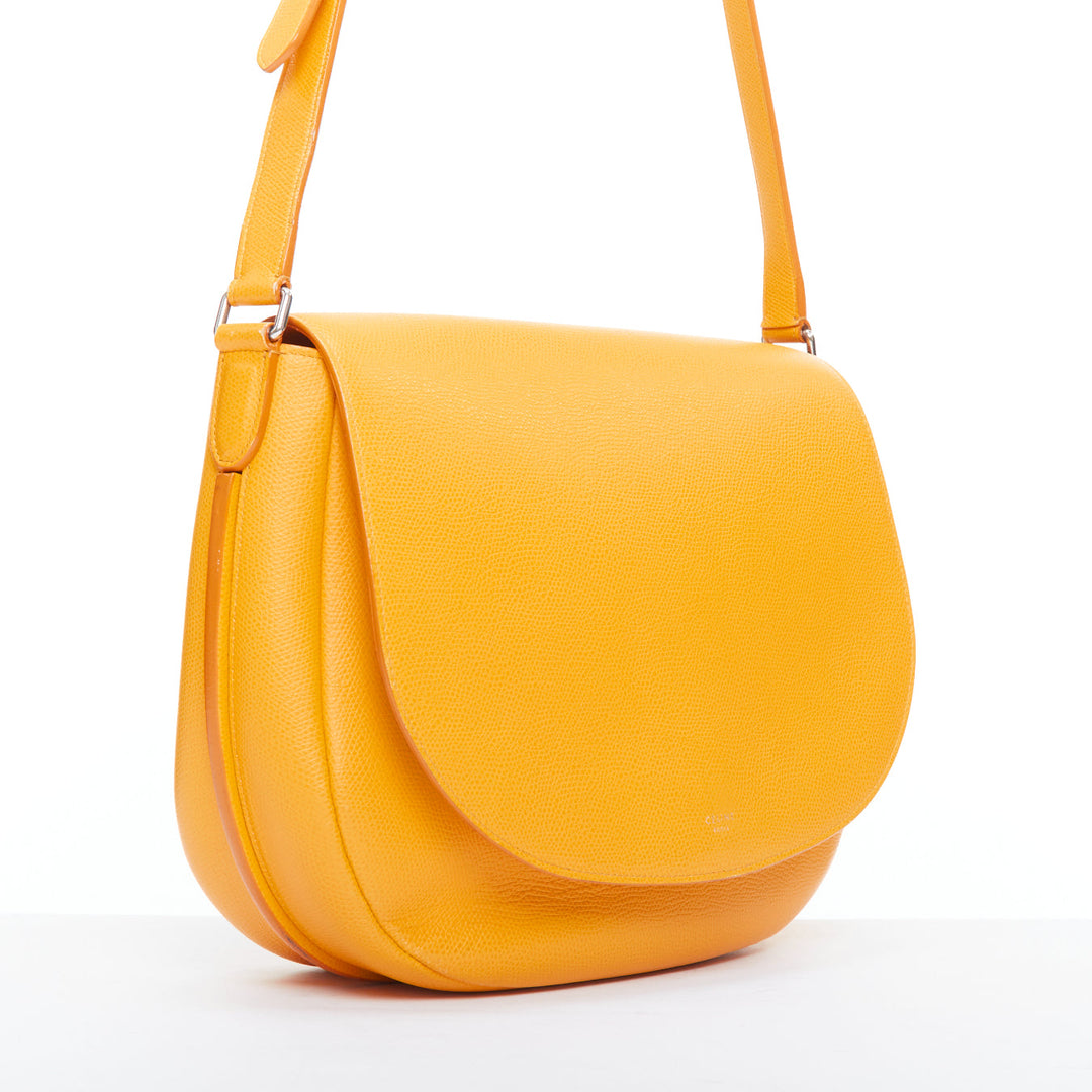 CELINE Trotteur Messenger yellow marigold half moon crossbody bag