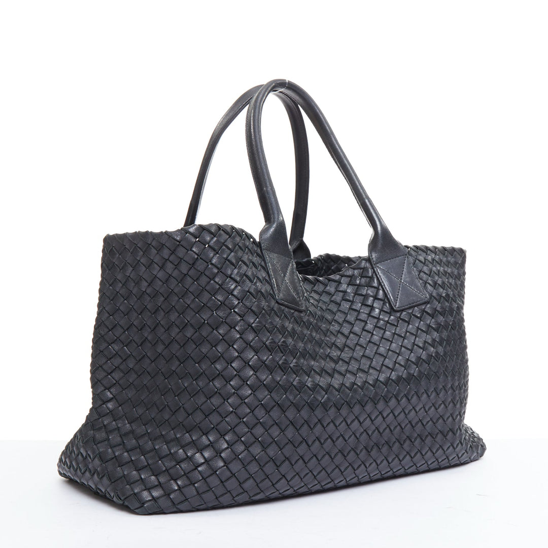 BOTTEGA VENETA 2012 Limited Edition Cabat black intrecciato tote bag