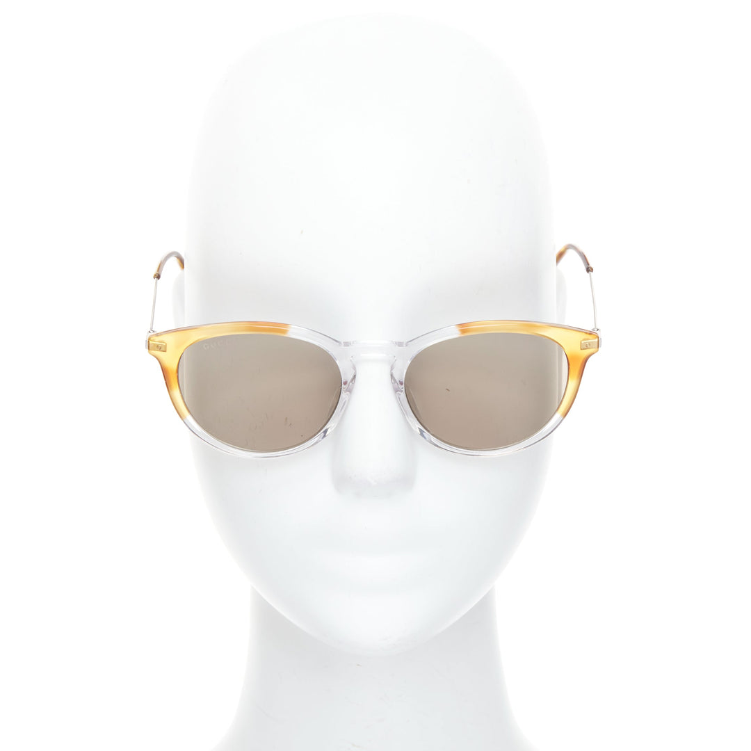 GUCCI GG1048S clear brown ombre frames squoval sunglasses