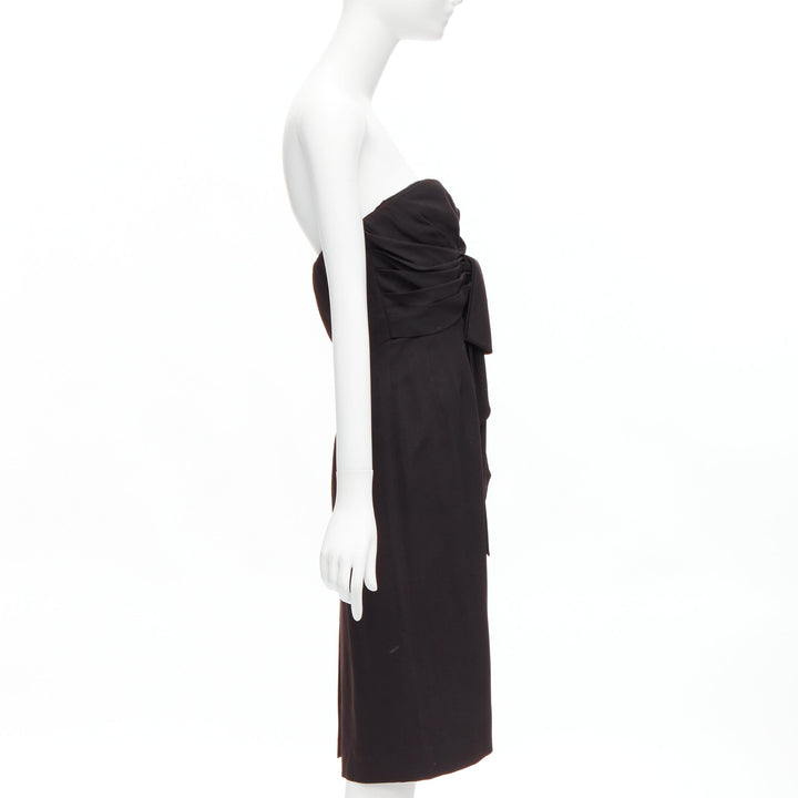 CHRISTIAN DIOR John Galliano Vintage U neckline strapless goddess dress FR38 M