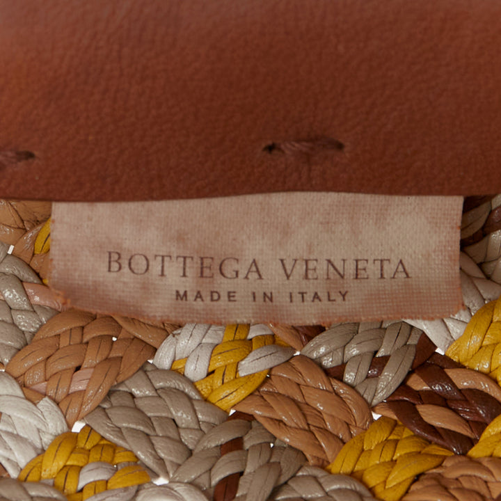 BOTTEGA VENETA Limited Edition Cabat Intrecciato yellow pink cream tote bag