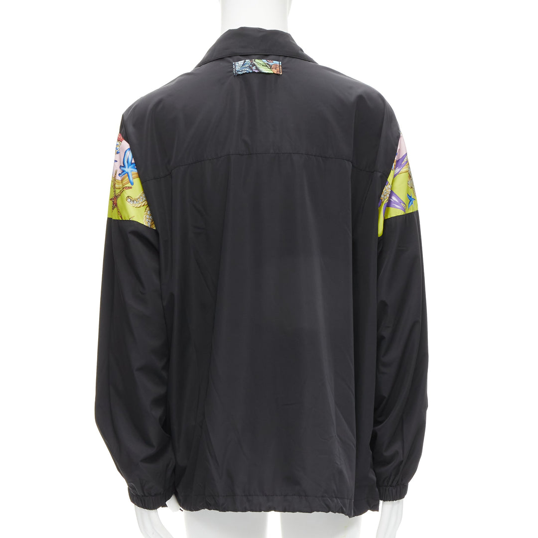VERSACE 2021 Tresor De La Mer black starfish track jacket IT54 2XL