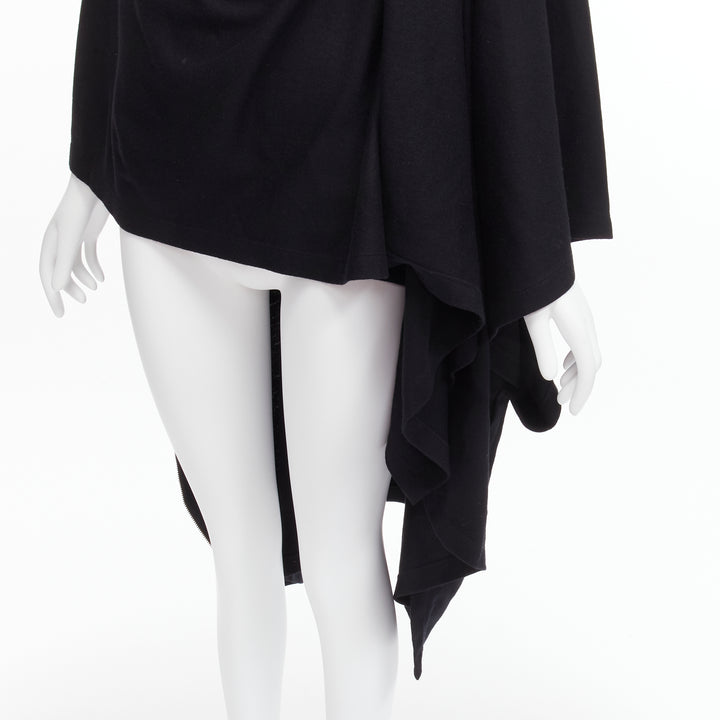 Female mannequin wearing Issey Miyake 1980s Black Wool Women Coat in Size JP9 | Available at JHROP