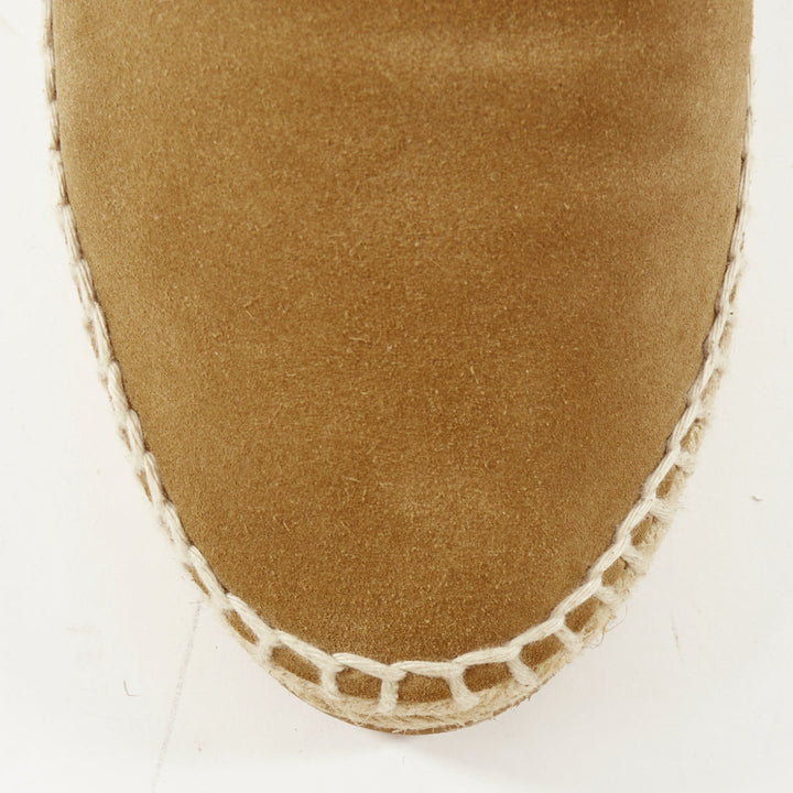 BOTTEGA VENETA 2019 Intrecciato tan brown suede slip on espadrilles flats EU39